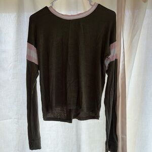 Size medium, color green and pink, long sleeve tee from Aeropostale.